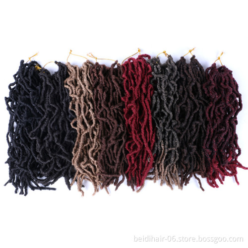 Crochet Faux Nu Locs Wavy Goddess Locs Gypsy Locs Crochet Braids Soft Dreadlocks 14inch 18inch 24inch